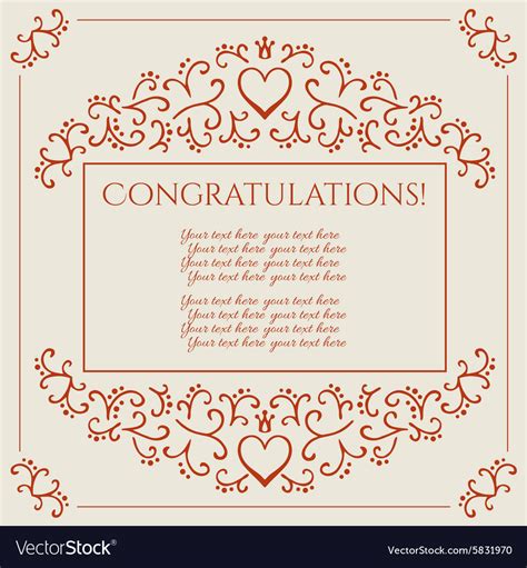 Congratulations card design Royalty Free Vector Image