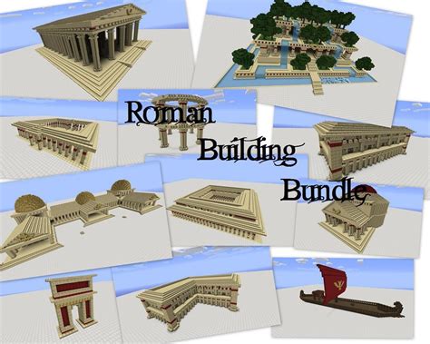 Roman Building Bundle Minecraft Project | Minecraft, Minecraft projects ...