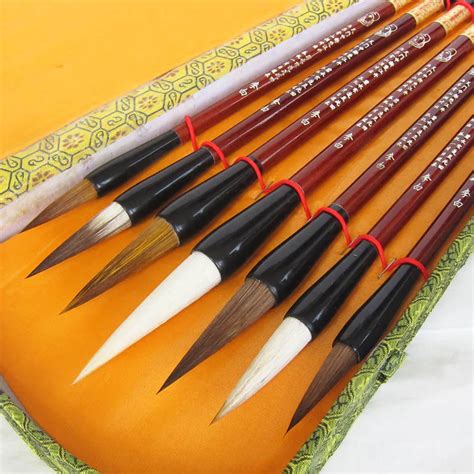 7pcs/lot Chinese Calligraphy Brush Chinese Painting Brush Writing Brush ...