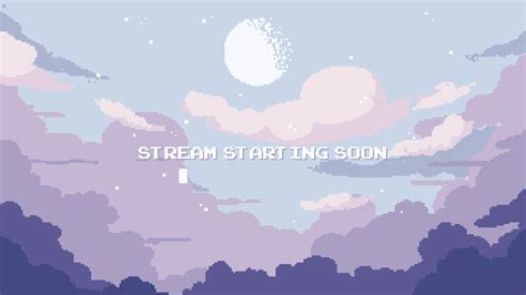 Purple clouds Animated Twitch screens