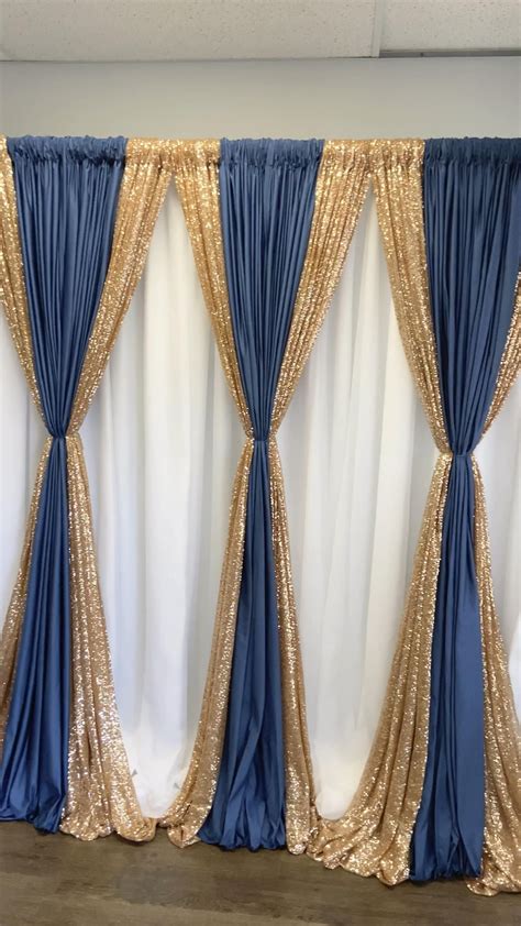 Marvelous Blue And Gold Drapes World Market Window Curtains Christmas ...