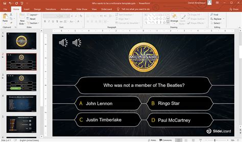 Who Wants to be a Millionaire PowerPoint Template | SlideLizard®