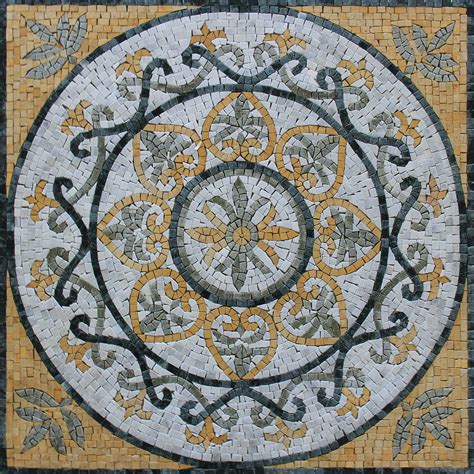 Outdoor Square Floor Tile Mosaic | Mosaic Marble