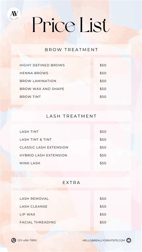 Photography Price List Template (Ready To Use)