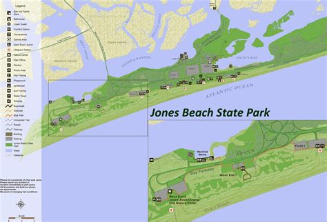 Jones Beach State Park Map - Ontheworldmap.com