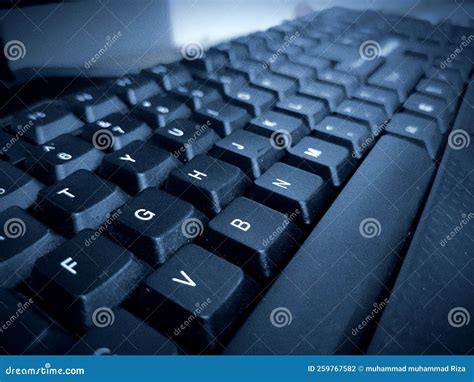 Computer Keyboard Keys Close Up Side View Stock Photo - Image of side ...