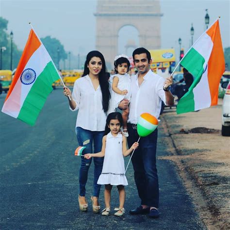 File Image | Gautam Gambhir and His Family | | Happy 72nd Independence ...