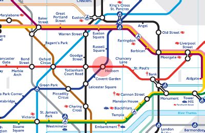 Holborn station map - London Underground Tube