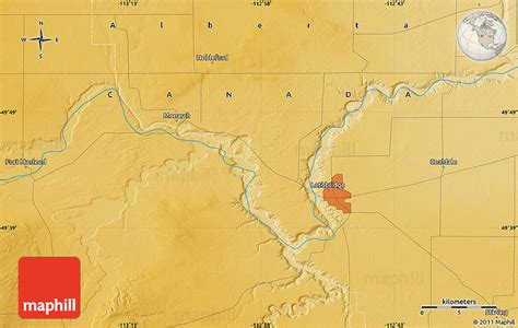 Physical Map of Lethbridge