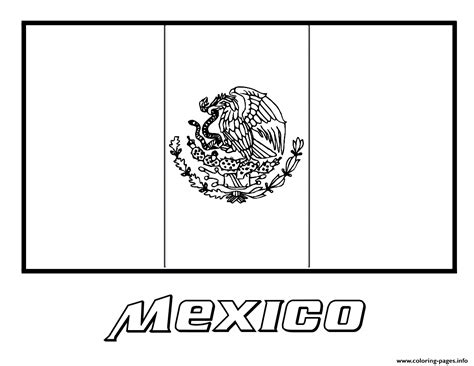 Printable Mexican Flag Coloring Page - Printable Word Searches