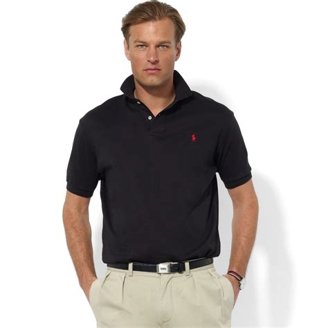 Lyst - Ralph Lauren Classic Fit Interlock Core Polo Shirt in Black for Men