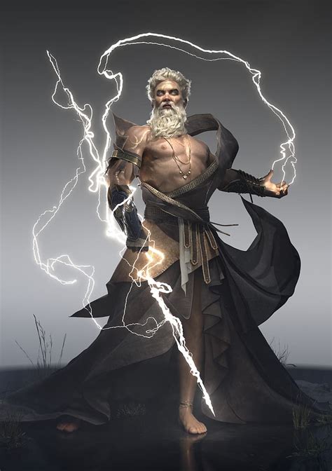 HD wallpaper: Zeus, Thunder3D, myth, MYTH (visual novel), anime city ...