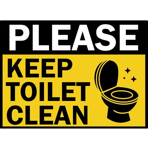 Keep Toilet Clean - Laminated Signage Waterproof - A4 Size | Lazada PH