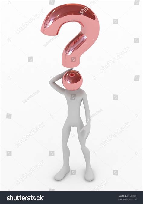 3d Person Character Question Mark 3d Stock Illustration 73981909 ...