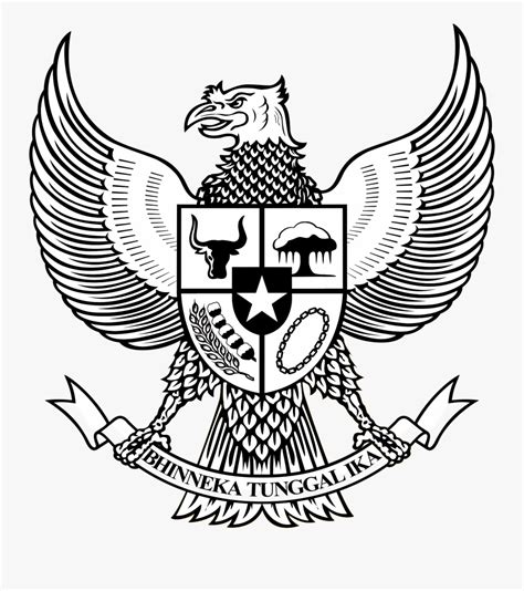 Logo Garuda Pancasila Bw Hitam Putih Pinterest - Garuda Hitam Putih Png ...