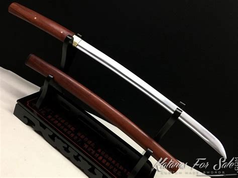 Shirasaya Wakizashi sword 1095 Folded Carbon Steel - Katanas For Sale