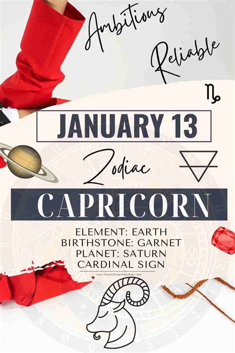 January 13 Zodiac Sign (Capricorn) Birthday Personality, Birthstone ...