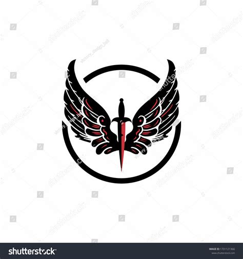 Sword Wings Drawn Tattoo Style Vector Stock Vector (Royalty Free ...