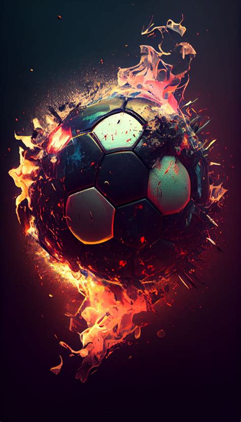 a soccer ball with fire and water on it