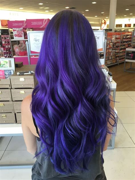 Indigo purple blue hair. Done with a mix of pravana vivids and redken ...