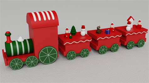 ArtStation - Wooden Christmas Toy Train