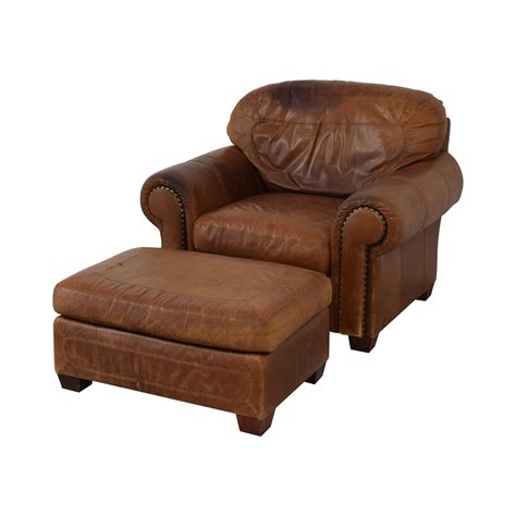 78% OFF - Stickley Furniture Stickley Cibola Brown Leather Armchair and ...