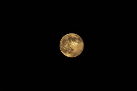 Premium Photo | The moon is a yellow color in the sky.