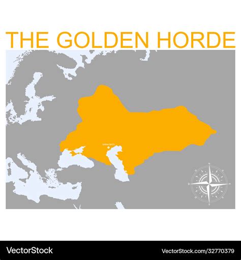 Map golden horde Royalty Free Vector Image - VectorStock