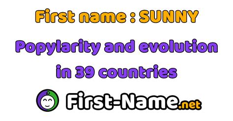 First name Sunny, popularity, evolution and trend