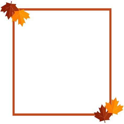 Fall Border Clip Art - 10 Free PDF Printables | Printablee