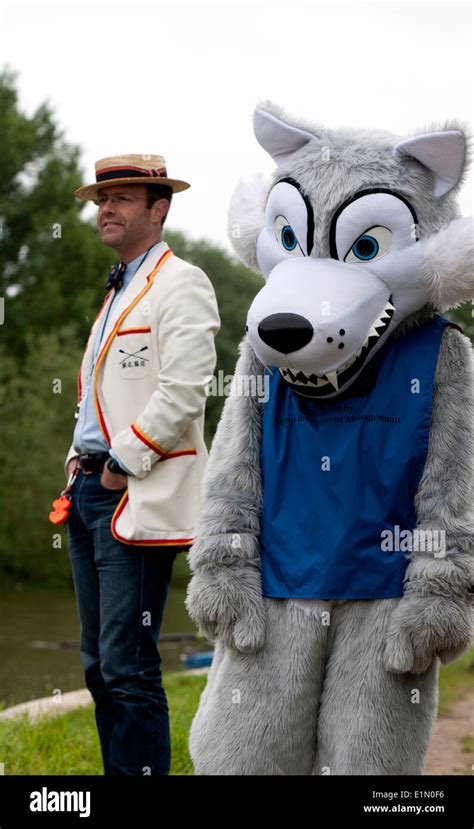 Oxford May Eights, Wolfson College mascot and coach, Oxford, UK Stock ...