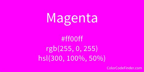 Magenta Color Code is #ff00ff