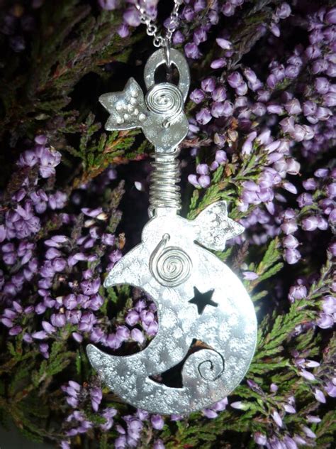 Silver Moon Sickle / pendant SquareHare Vegan UK Free