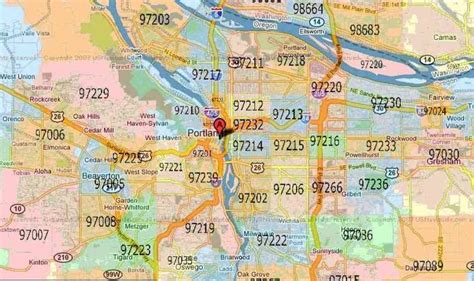 zip code map for portland oregon holidaymapq Oregon Zip Code Map 1012 X ...