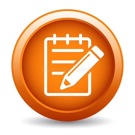 Edit icon button stock illustration. Illustration of documents - 124459446