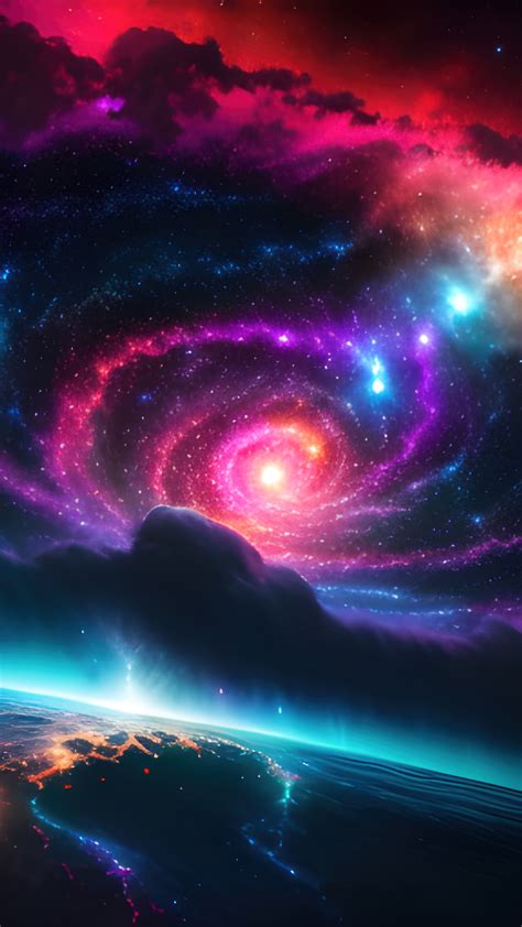 Outer Space Colorful Galaxy 4K #7371l Wallpaper iPhone Phone