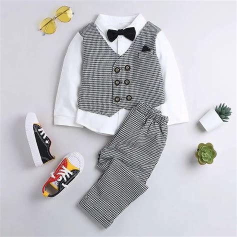 Kid's Clothing Set Baba Suit Boy Clothing Set Three Piece Boy Baba Suit ...