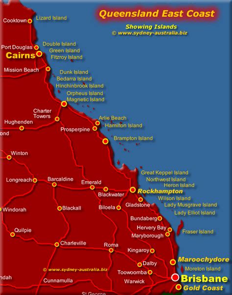 Tourist Map Of East Coast Of Australia - Draw A Topographic Map