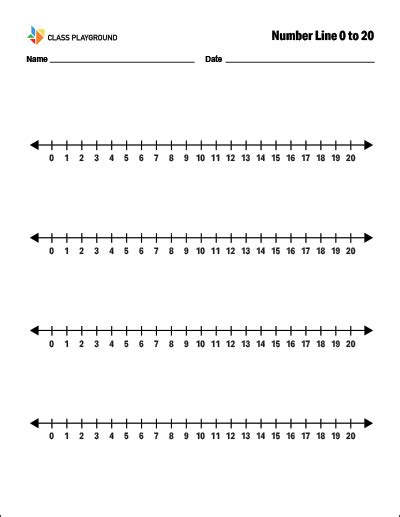 Blank Number Line To 20