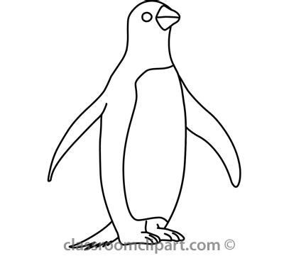 Penguin Outline - Animal Clipart