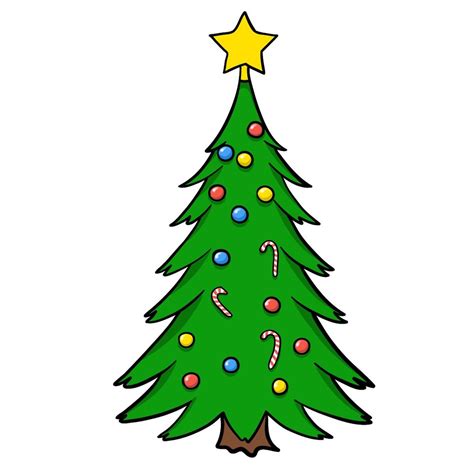 How to draw a Christmas Tree (easy) - Sketchok easy drawing guides