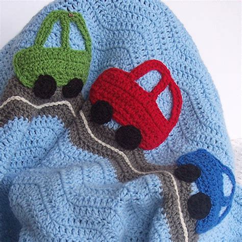 Crochet Cars Ripple Blanket A Baby Boy Ripple by puddintoes