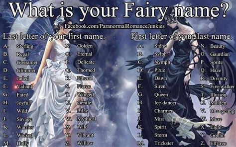 What is your fairy name? | Fairy names, Funny names, Names