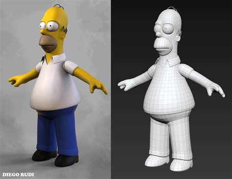 3D asset realtime Homer Simpson for animation | CGTrader