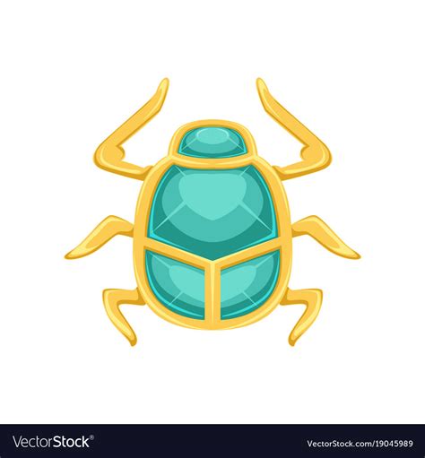 Egyptian scarab beetle sacred bug a symbol Vector Image