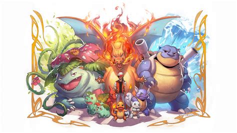 Fond d'écran : 1920x1080 px, Blastoise, Bulbasaur, Charizard ...