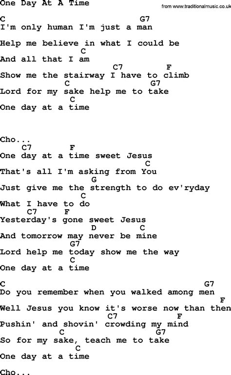 Kris Kristofferson song: One Day At A Time lyrics and chords | Lyrics ...