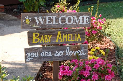 Welcome Home Baby Lawn Sign Shower Sign by TRUECONNECTION on Etsy