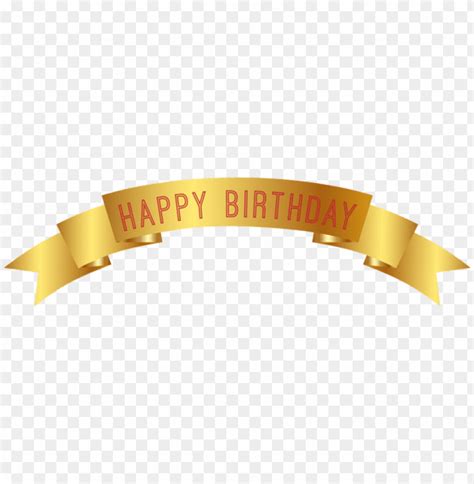 Download happy birthday gold banner png png images background | TOPpng