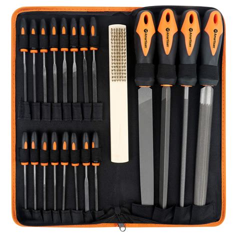 AMARTISAN 20Pcs Premium Metal File Set with Carry Case, High Carbon ...